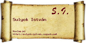 Sulyok István névjegykártya